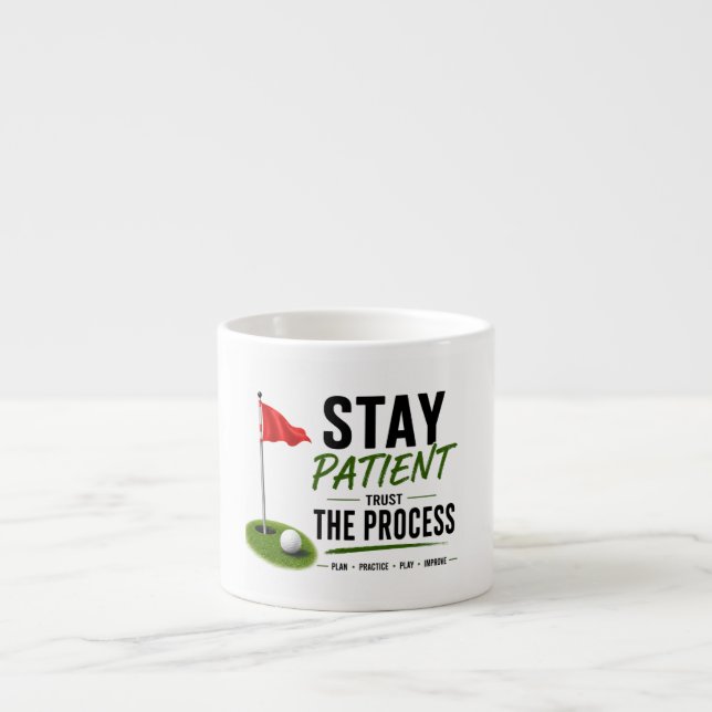 Golf Red Flag Golf Lifestyle Typography Design  Espresso Cup (Front)
