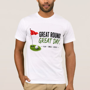 Golf red flag Golf Lifestyle Typography Design T-Shirt
