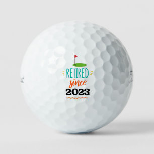 Golf Retire Since 20xx with flag gofer retirement Golf Balls