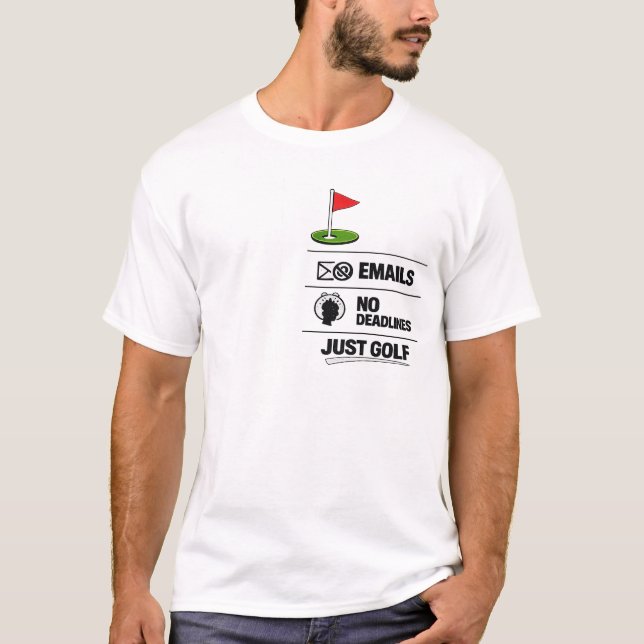Golf Retired Full Time Golfer T-Shirt (Front)