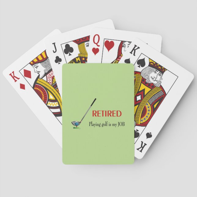 GOLF - Retired, Playing Golf is a JOB Cards (Back)