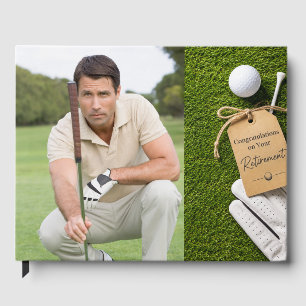 Golf Retirement create your own photo Guest Book