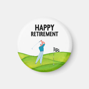 Golf retirement for golfer magnet