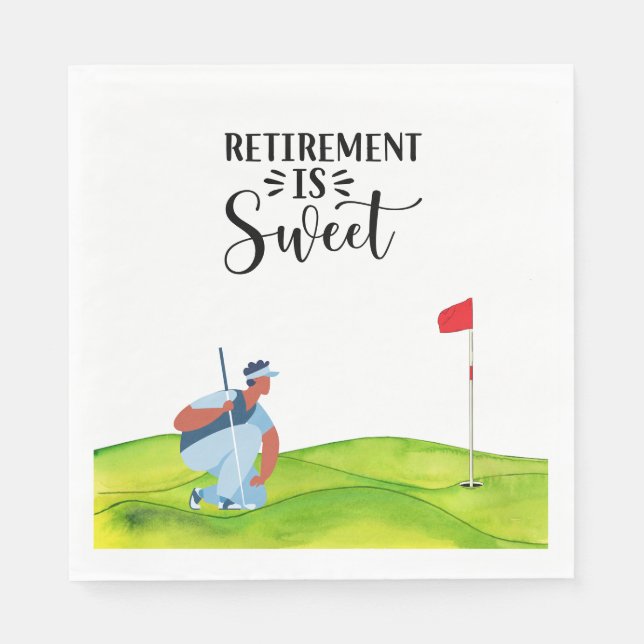 Golf  retirement for golfer  napkin (Front)