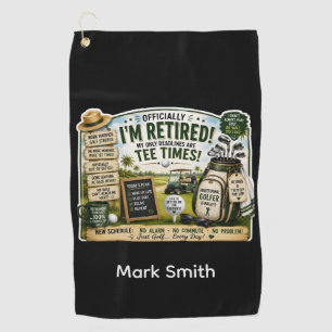 GOLF RETIREMENT for Golfer on green grass Towel