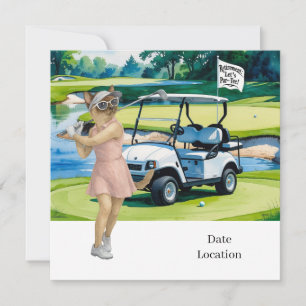 Golf Retirement for Siamese Cat Lovers Invitation