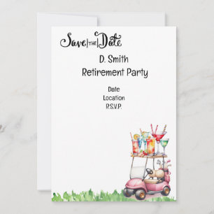 Golf retirement  for woman golfer invitation