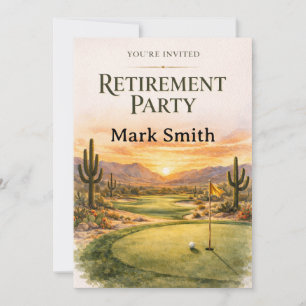 Golf Retirement in Arizona party invitation 