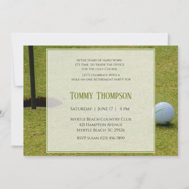 Golf Retirement Invitation (Front)