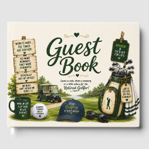 Golf retirement on golf course guest book