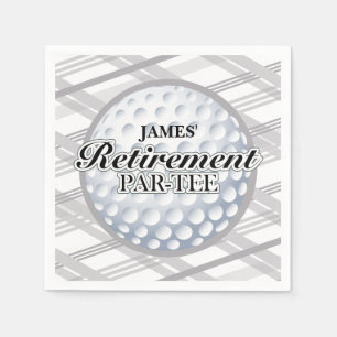 Golf Retirement Party, Custom Napkins