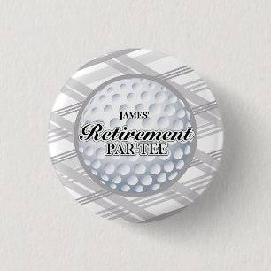 Golf Retirement Party Favour 3 Cm Round Badge