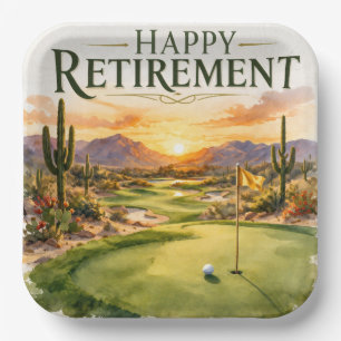 Golf Retirement Party in Arizona Paper Plate