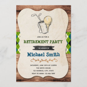 Golf retirement party invitation