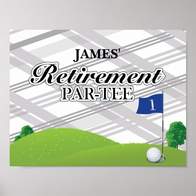 Golf Retirement Party Poster (Front)