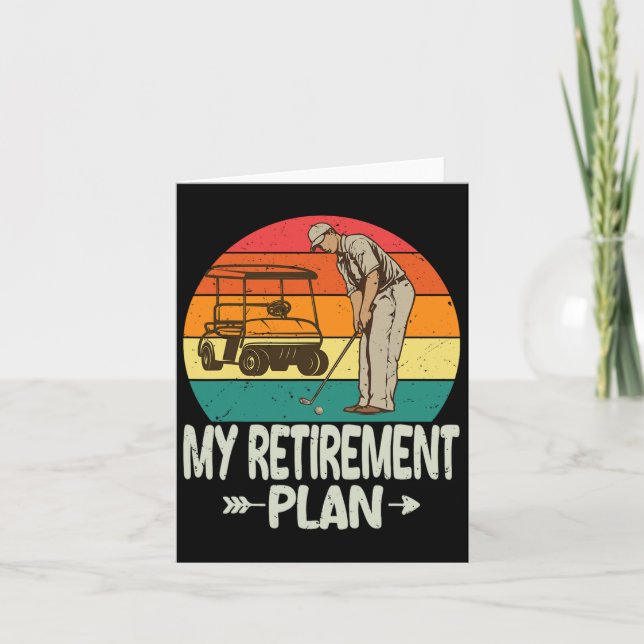 Golf Retirement Plan Golf Shirt Funny 2026 Golf Re Card (Front)