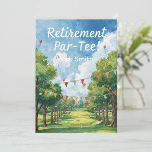 GOLF RETIREMENT Retire, Relax & ParTee for golfer Invitation