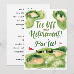 GOLF RETIREMENT Tee off ParTee for golfer Invitation