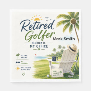 GOLF RETIREMENT Tee off ParTee for golfer Napkin