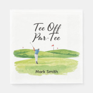 GOLF RETIREMENT Tee off ParTee for golfer Napkin