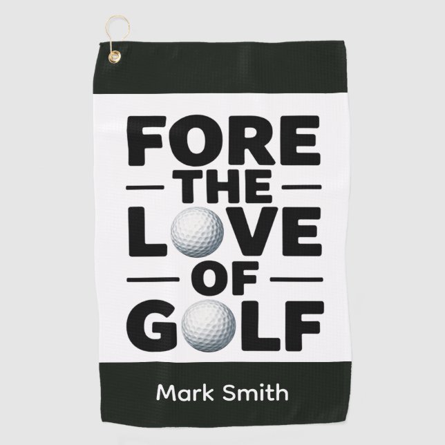 Golf retirement text quotes for golfer towel (Front)