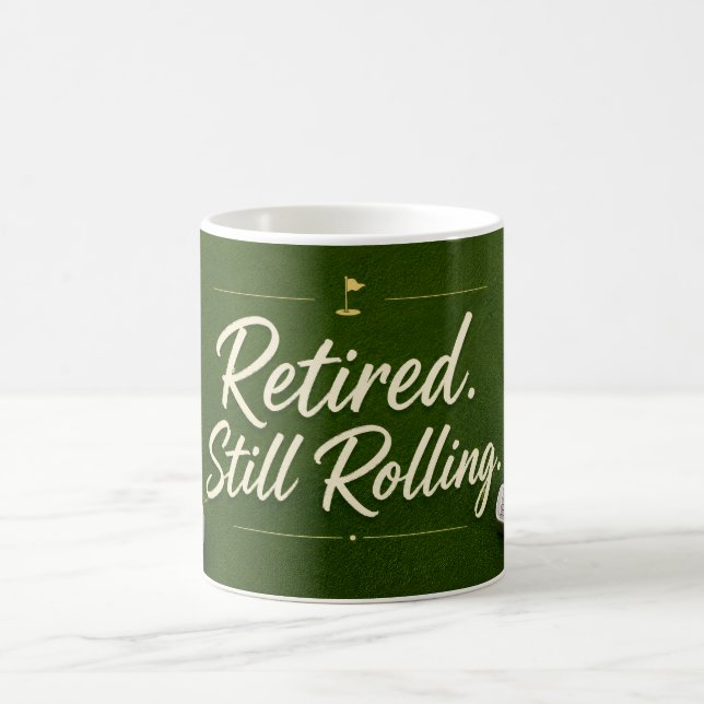 Golf retirement themed on green  coffee mug (Center)