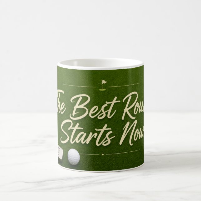Golf retirement themed on green  coffee mug (Center)