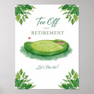 Golf retirement themed poster