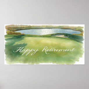 Golf retirement themed poster