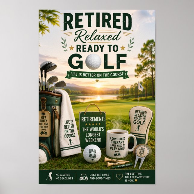 Golf retirement themed poster (Front)