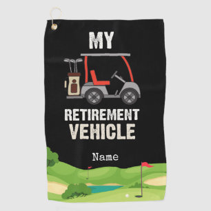 Golf retirement vehicle towel