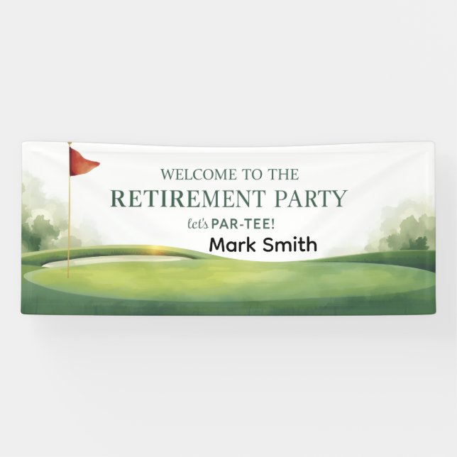 GOLF RETIREMENT  Welcome to party Banner (Horizontal)