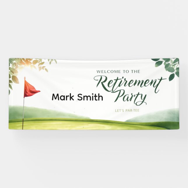 GOLF RETIREMENT  Welcome to party Banner (Horizontal)