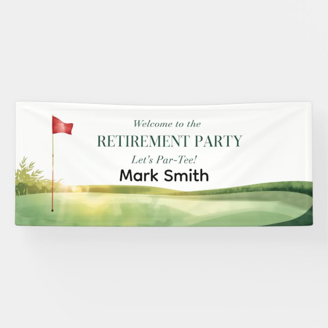 GOLF RETIREMENT  Welcome to party Banner (Horizontal)