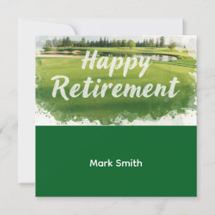 Golf Retirement with ball on green  Card