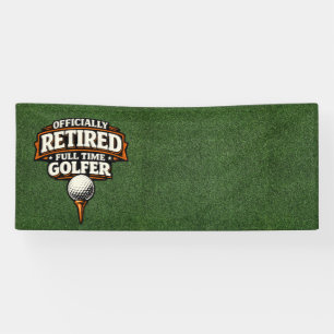 Golf Retirement with golf ball on green  Banner