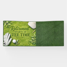Golf Retirement with golf ball on green 