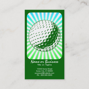 golf : retro rays : business card