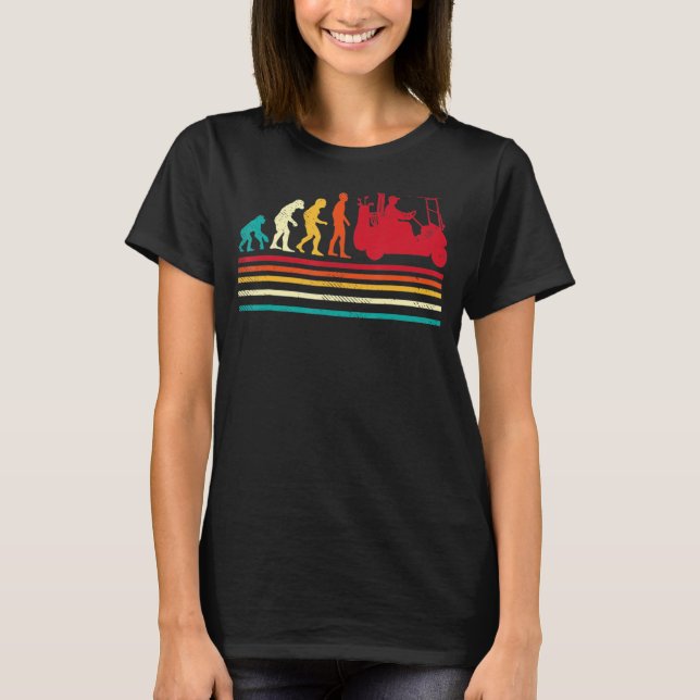 Golf  Retro Style Evolution Of Man T-Shirt (Front)