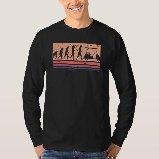 Golf Retro Style Evolution Of Man T-Shirt (Front)