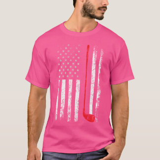 Golf Retro With America Flag Funny Vintage Golf Cl T-Shirt