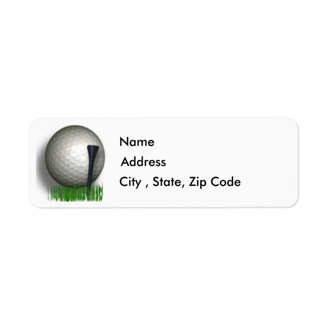Golf Return Address Label (Front)