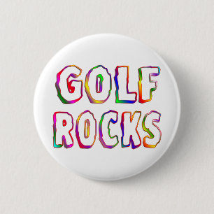 Golf Rocks 6 Cm Round Badge