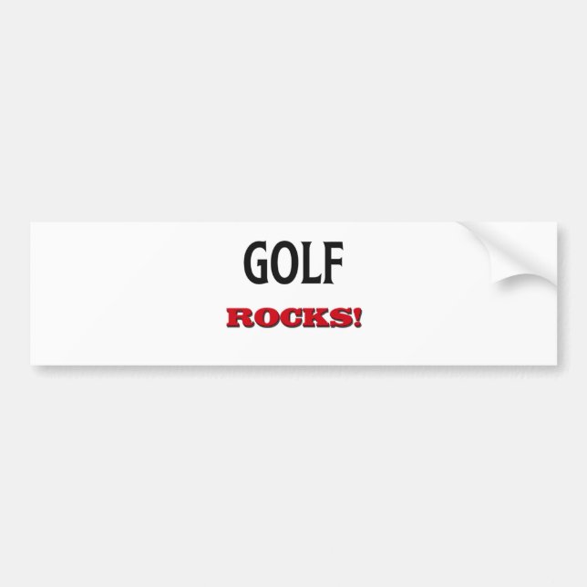 Golf Rocks Bumper Sticker (Front)