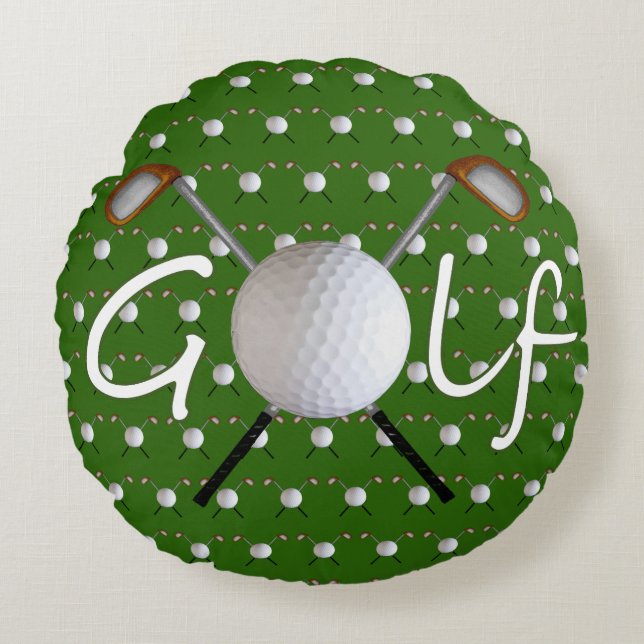 Golf Round Pillow (Front)