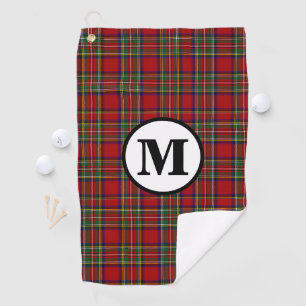Golf Royal Stewart Tartan Plaid Scottish Monogram Towel