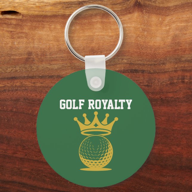 Golf Royalty Custom Sponsor QR Code Key Ring (Front)