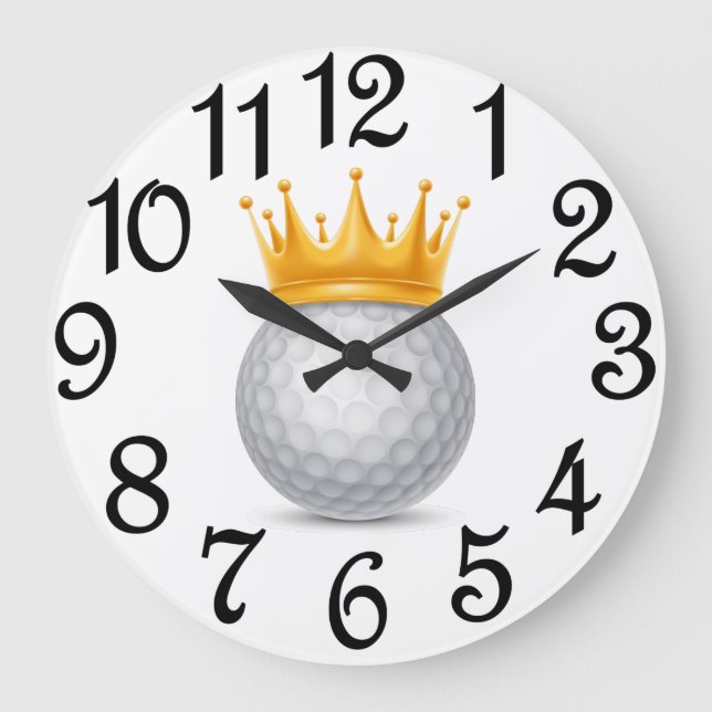 Golf Royalty Large Clock (Front)