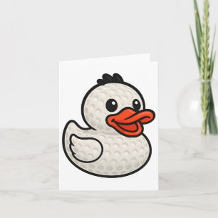 Golf Rubber Ducky Graphic Cute Women's Kids Golfin Card