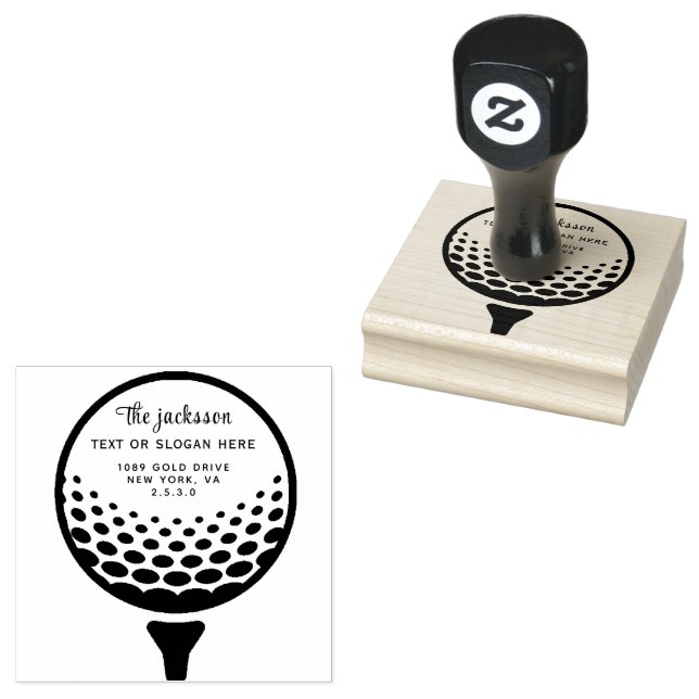 Golf  rubber stamp (Stamped)